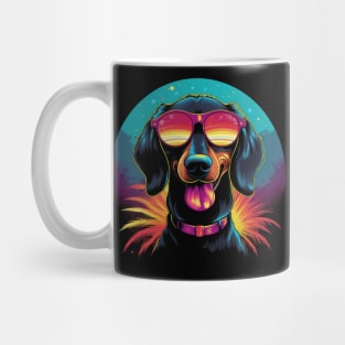 Retro Wave Dachshound Dog Shirt Mug